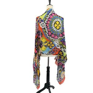 Boho Festival Sarong Wrap Scarf Colorful Floral Beach Resort Vera Bradley